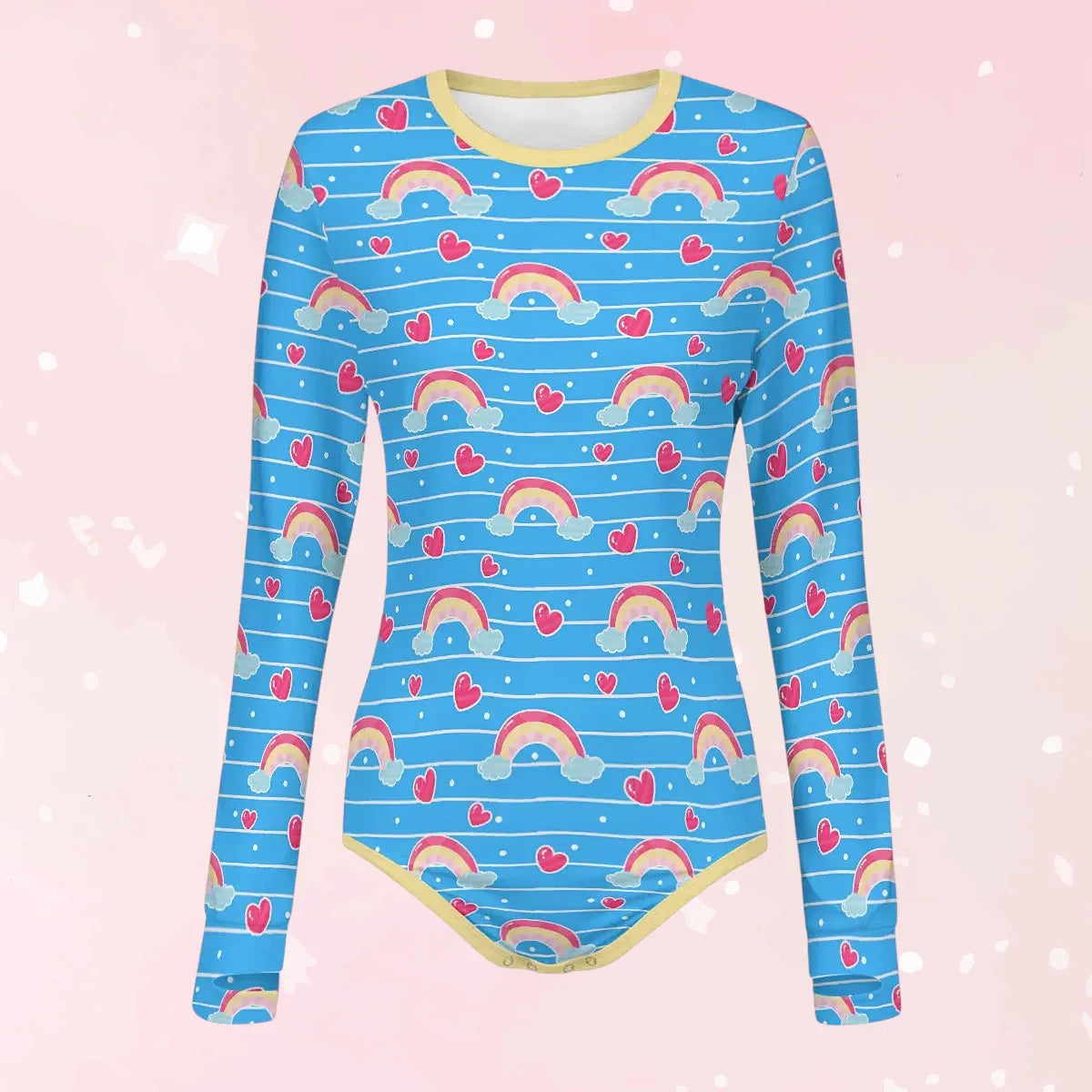 Rainbow Wishes Long Sleeve CuddleSuit - Puppy's Aesthetics