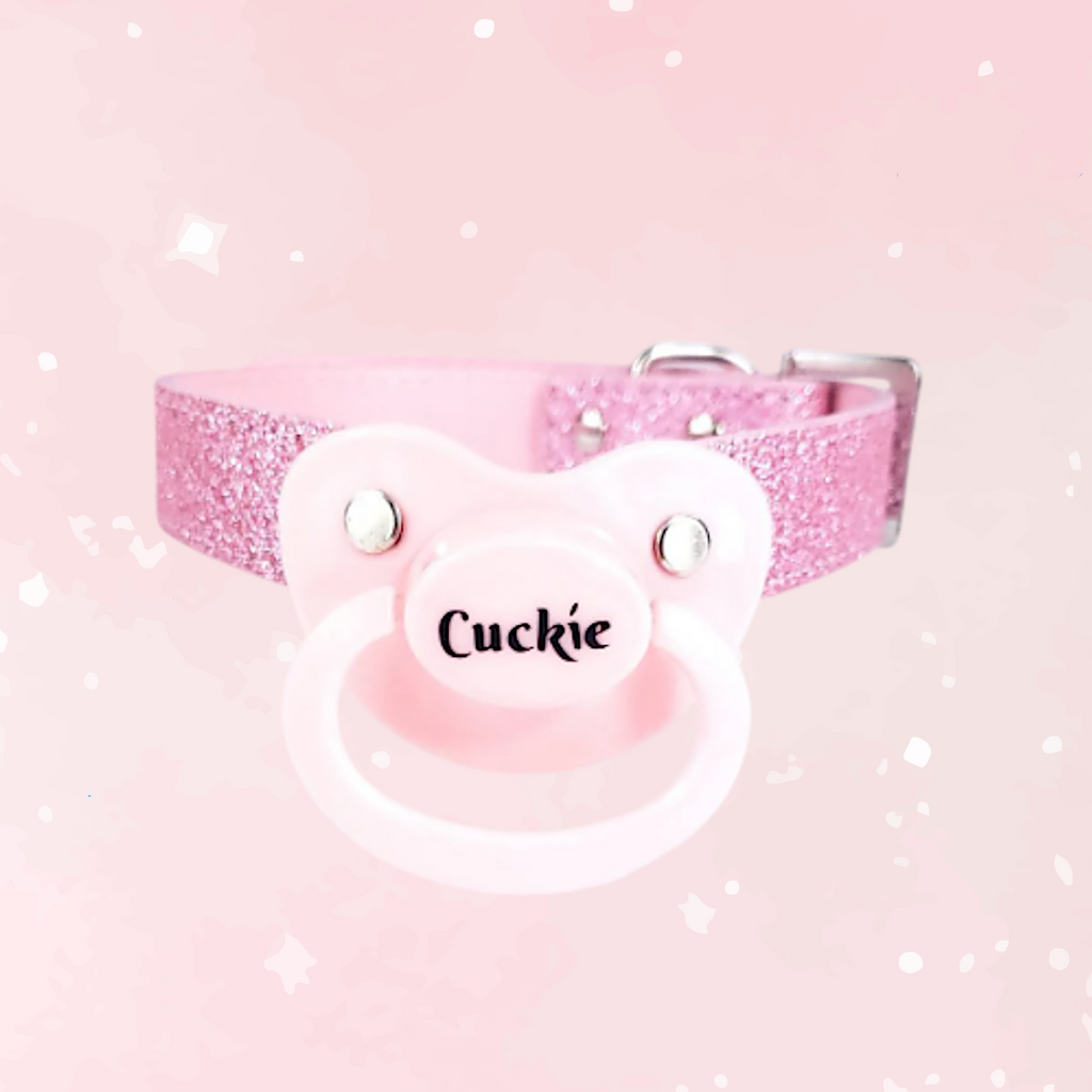 Pink Glitter Cuckie Pacifier Gag