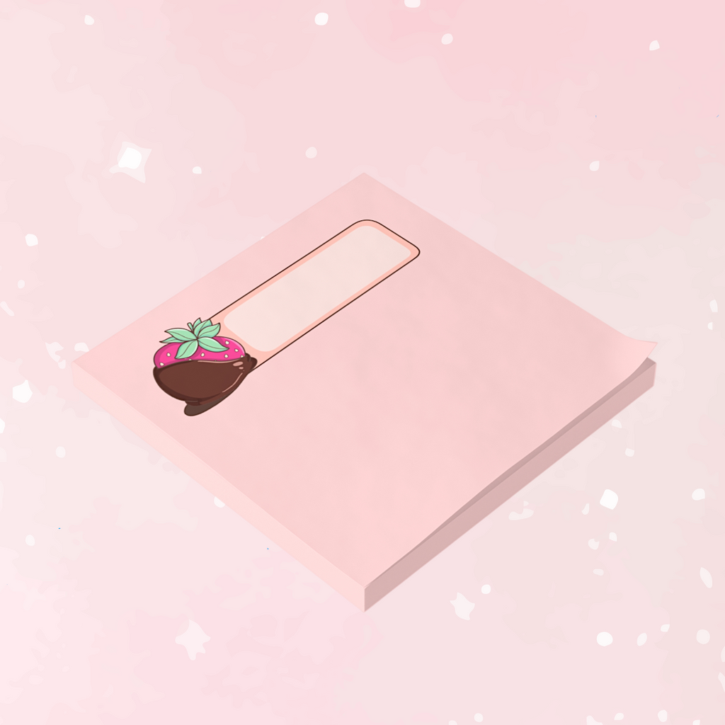 Chocolate Strawberry Post-it® Note Pad