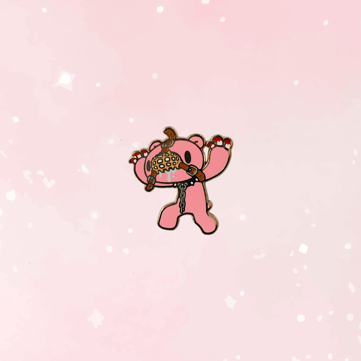 Gloomy Bear Pink Muzzle Hard Enamel Pin
