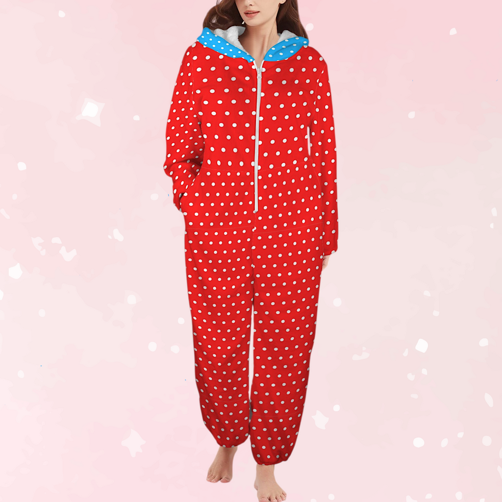 Candy Pop Polka Unisex Plush CozySuit