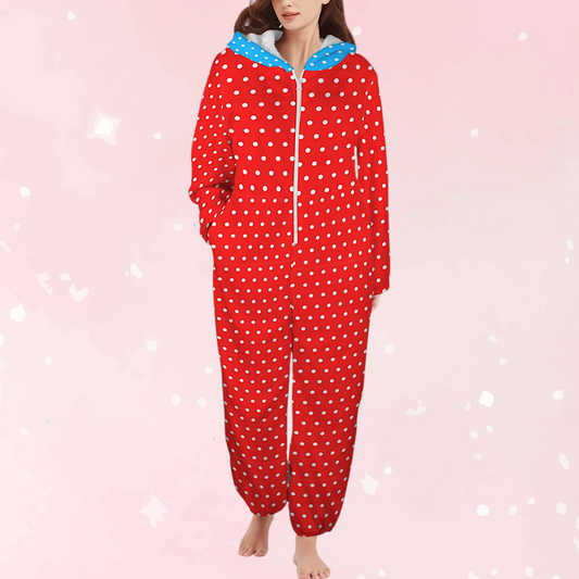 Candy Pop Polka Unisex Plush CozySuit