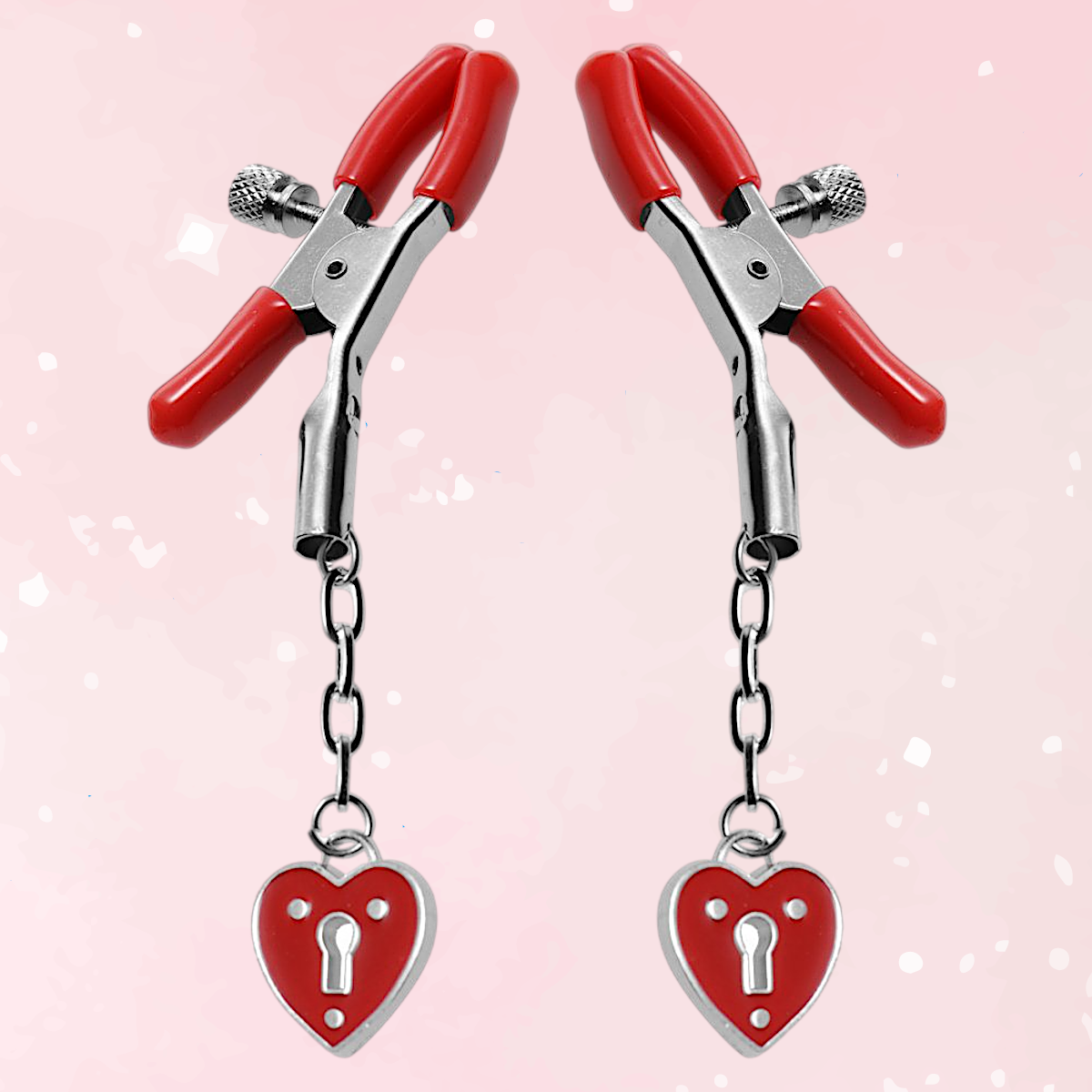 Captive Heart Padlock Nipple Clamps