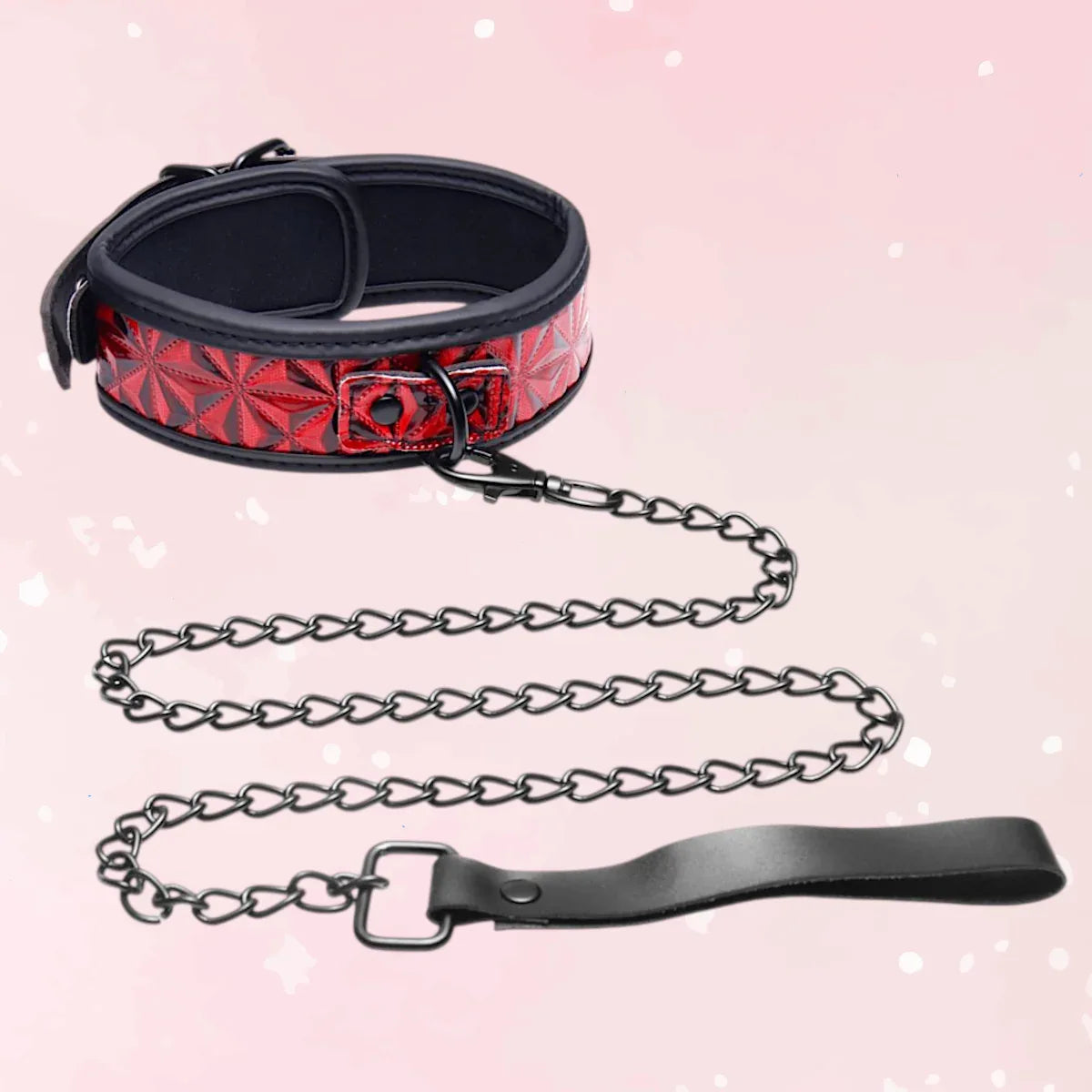 Crimson Tied Leash and Collar Set - Puppy's Aesthetics