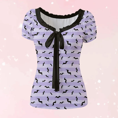 Spooky Sweet Bow Top - Puppy's Aesthetics