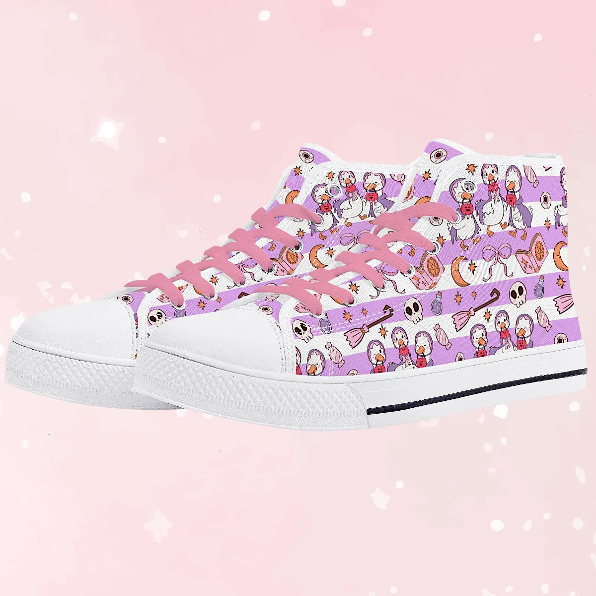 Spooky Honks High Top Unisex Canvas Shoes - Puppy's Aesthetics