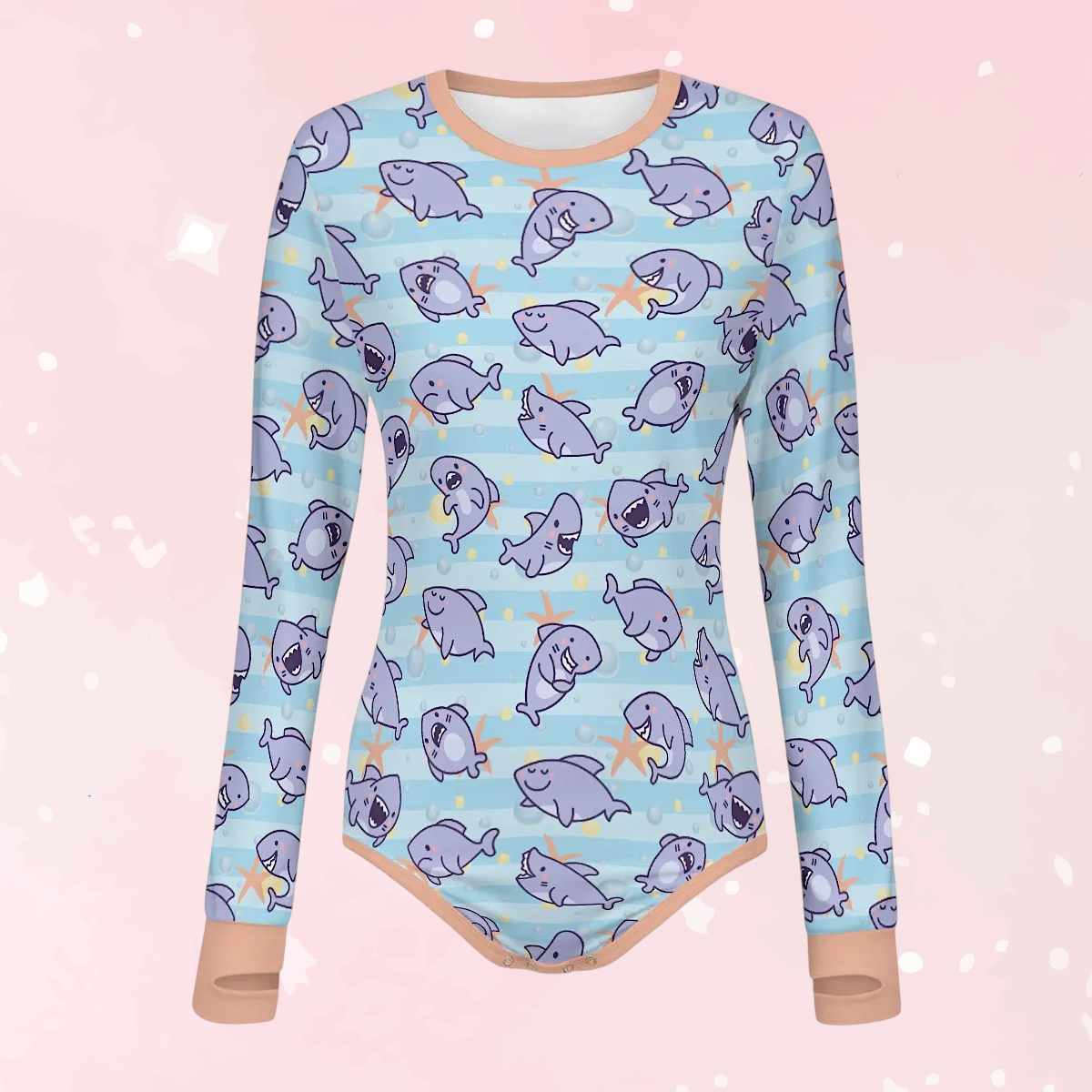 Sharkie Long Sleeve CuddleSuit