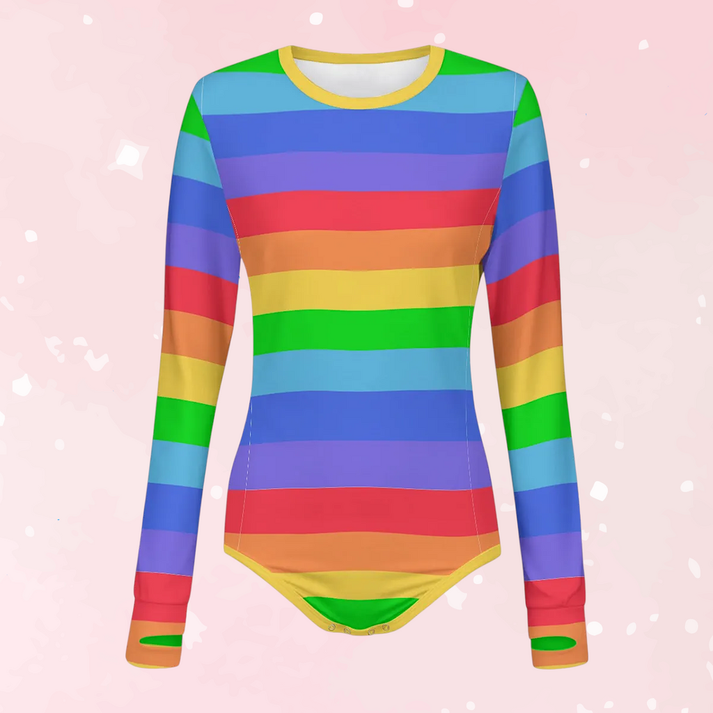 Rainbow Bright Long Sleeve CuddleSuit