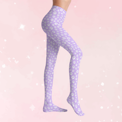 Soft Puppy Paw Stretch Tights