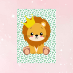 Adorable Jungle Lion Frameless Mural