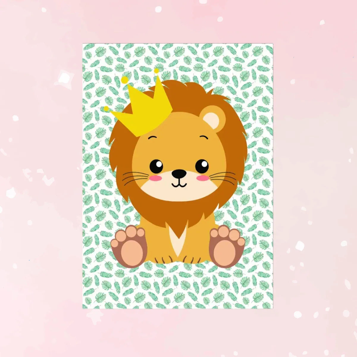 Adorable Jungle Lion Frameless Mural - Puppy's Aesthetics