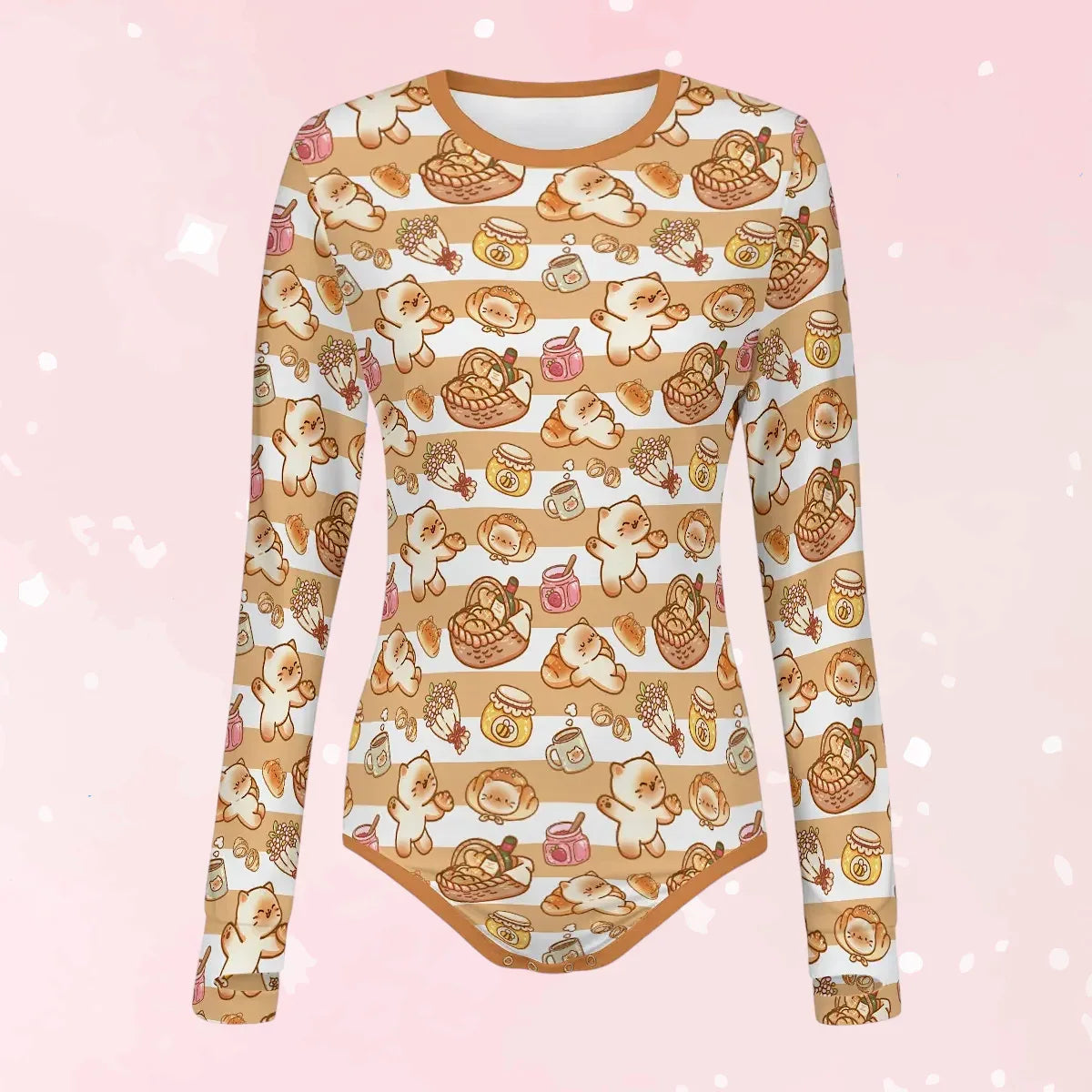 Sweet Picnic Long Sleeve CuddleSuit - Puppy's Aesthetics