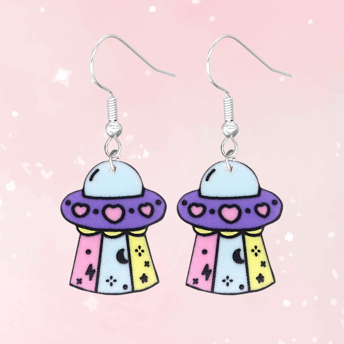 Cosmic Cutie UFO Dangle Earrings