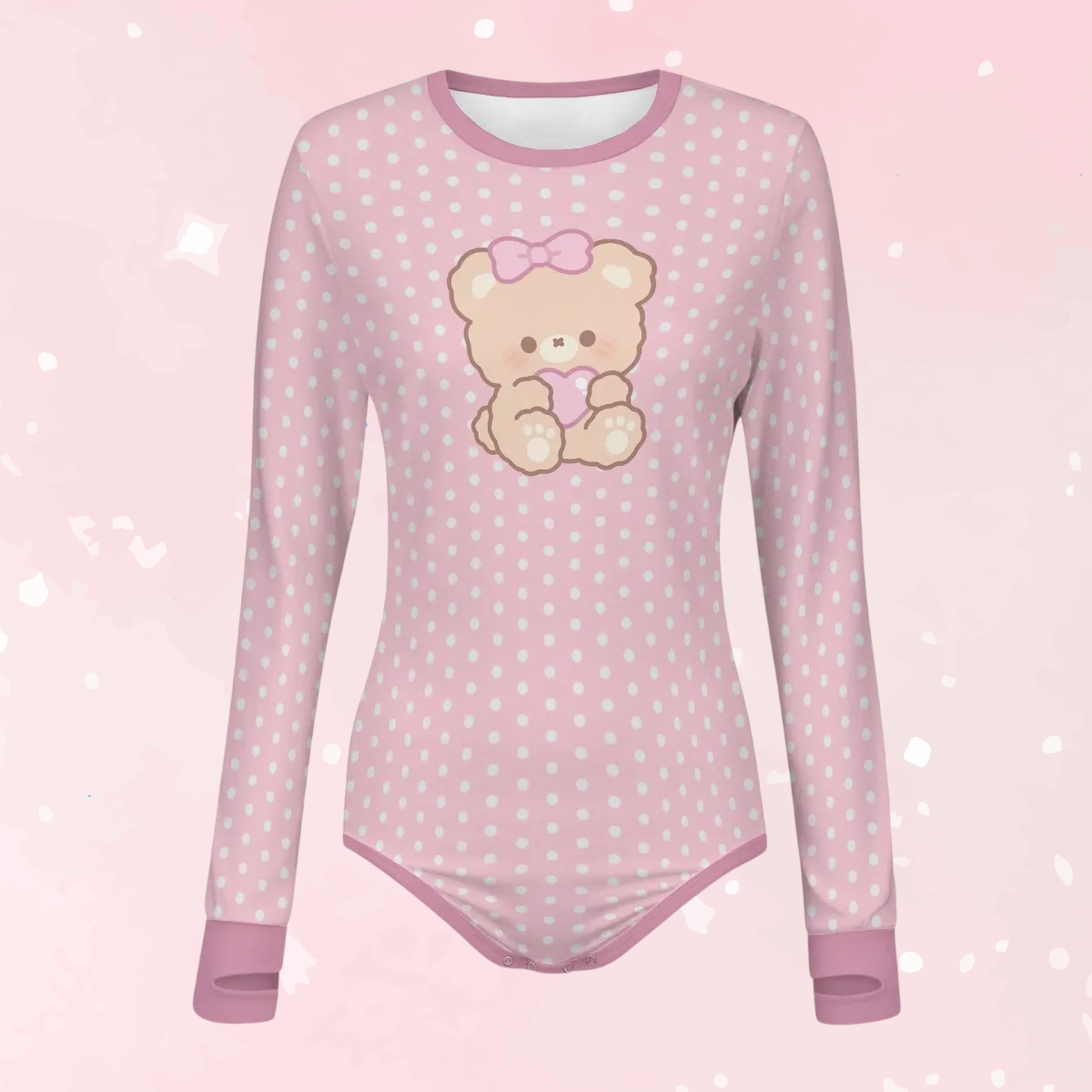 Sweetheart Teddy Long Sleeve CuddleSuit