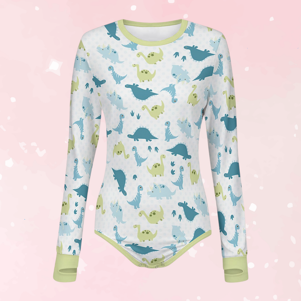Lil Rawr Dinosaur Long Sleeve CuddleSuit