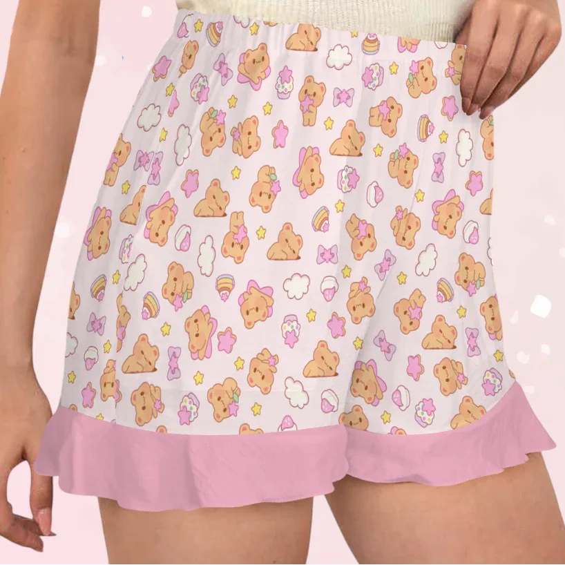 Bearly Adorable Ruffle Shorts - Puppy's Aesthetics