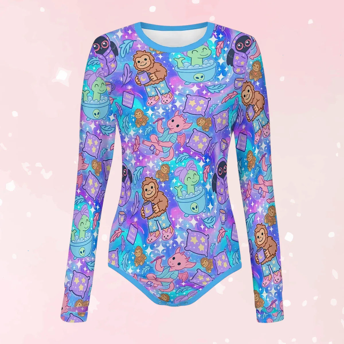 Cryptid Slumber Party Long Sleeve CuddleSuit - Puppy's Aesthetics