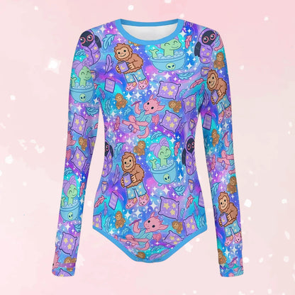 Cryptid Slumber Party Long Sleeve CuddleSuit - Puppy's Aesthetics