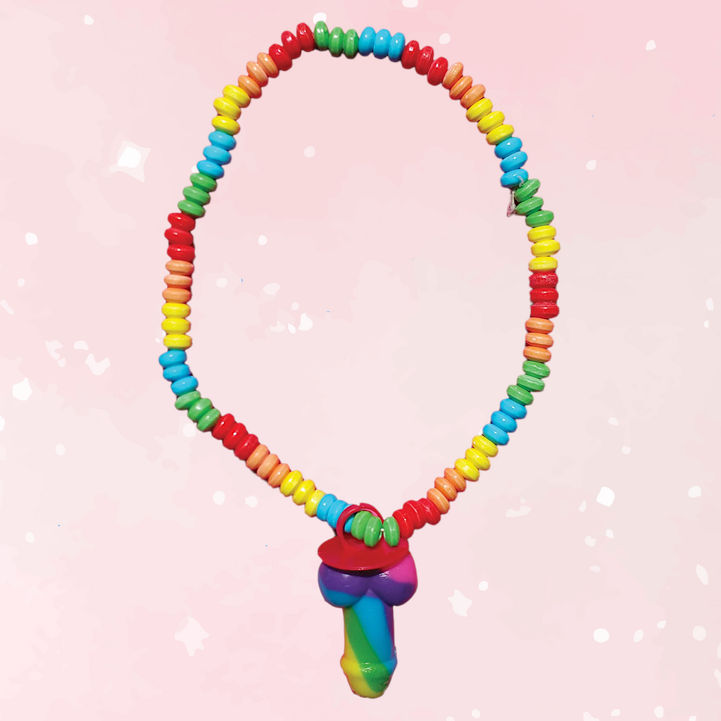 Rainbow Pecker Candy Necklace