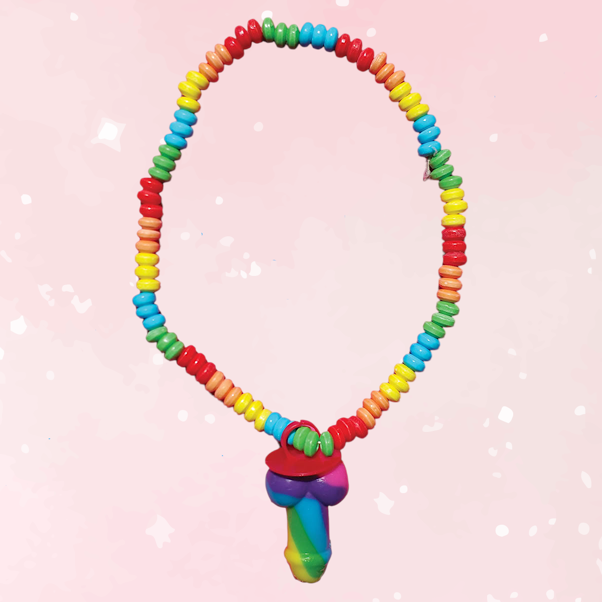 Rainbow Pecker Candy Necklace