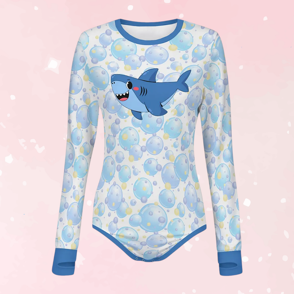 Chomp Chomp Kawaii Shark Long Sleeve CuddleSuit