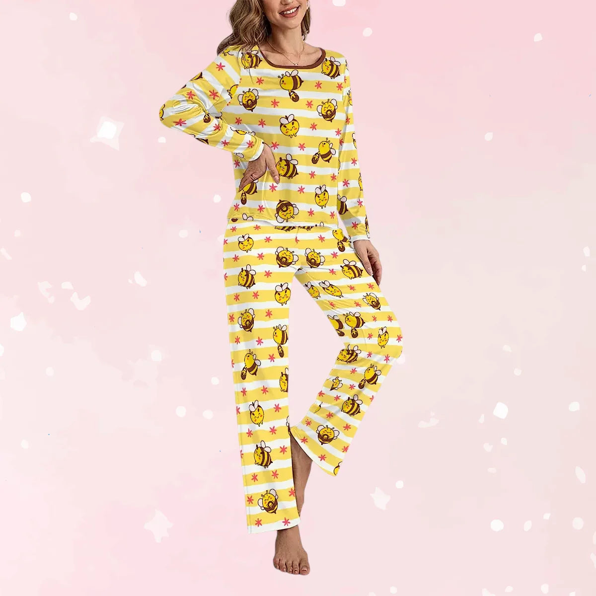 Busy Bees Cozy Loungewear Set - Puppy's Aesthetics