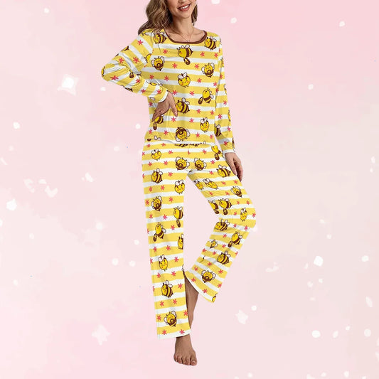 Busy Bees Cozy Loungewear Set - Puppy's Aesthetics