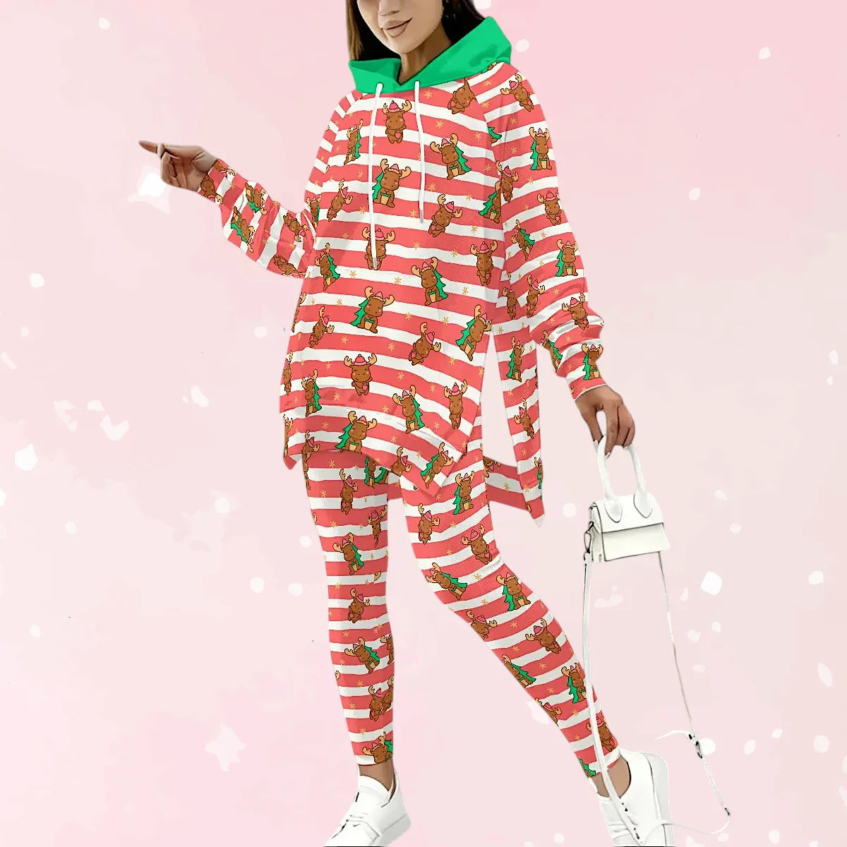 Merry Moose Stretch Hoodie Set - Puppy's Aesthetics