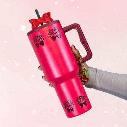 The Cherry Tumbler with Bow (40oz)
