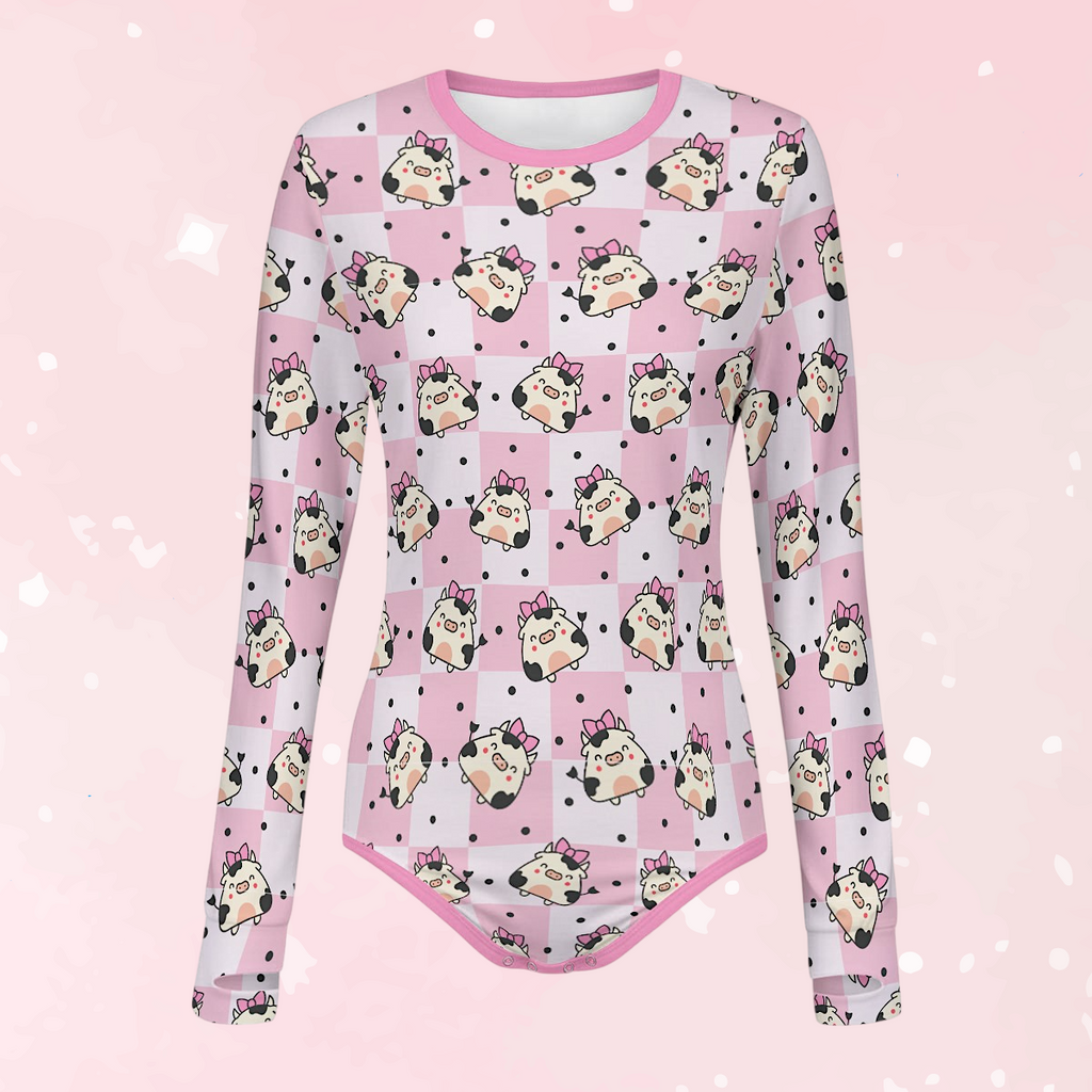 Pink Meadow Long Sleeve CuddleSuit