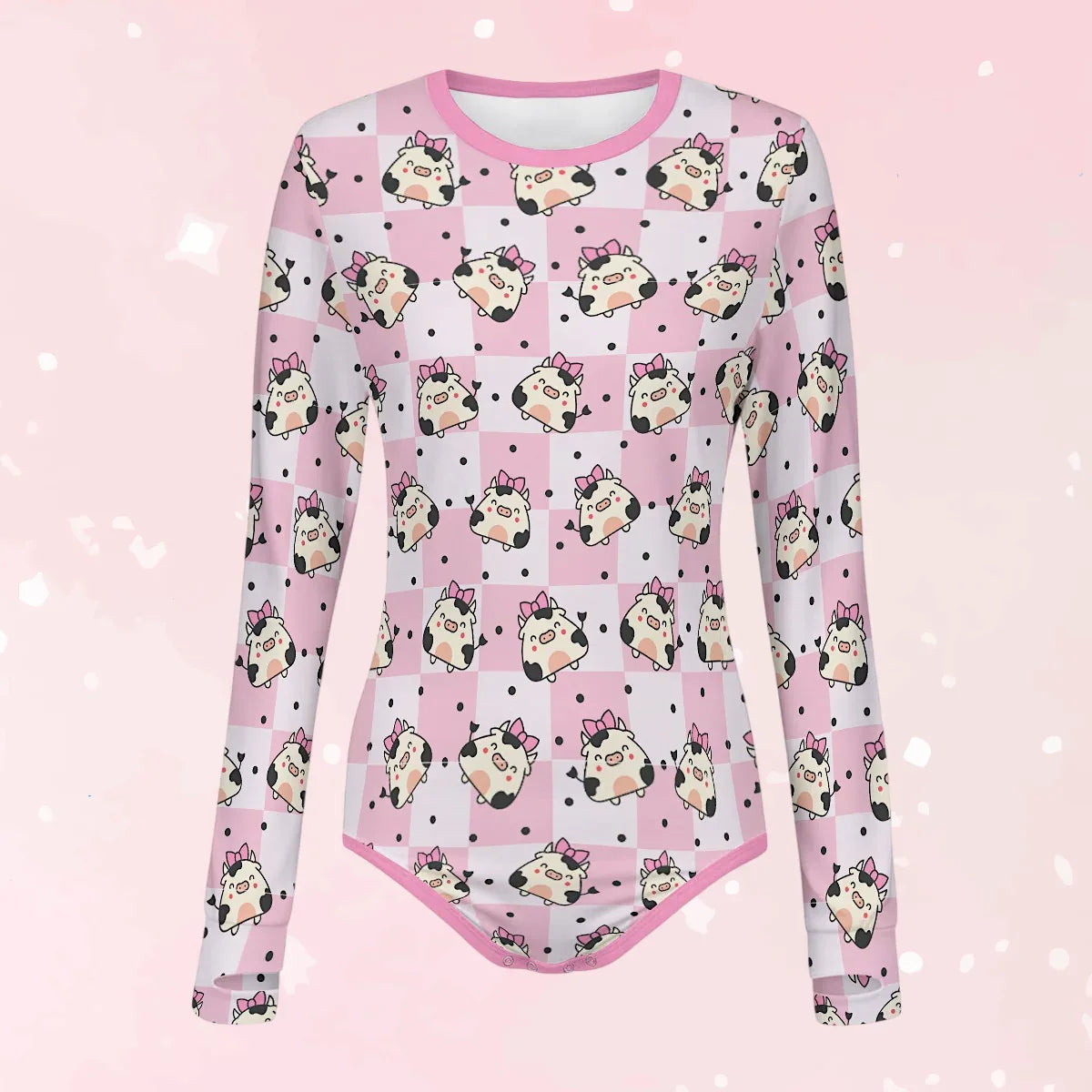 Pink Meadow Long Sleeve CuddleSuit - Puppy's Aesthetics