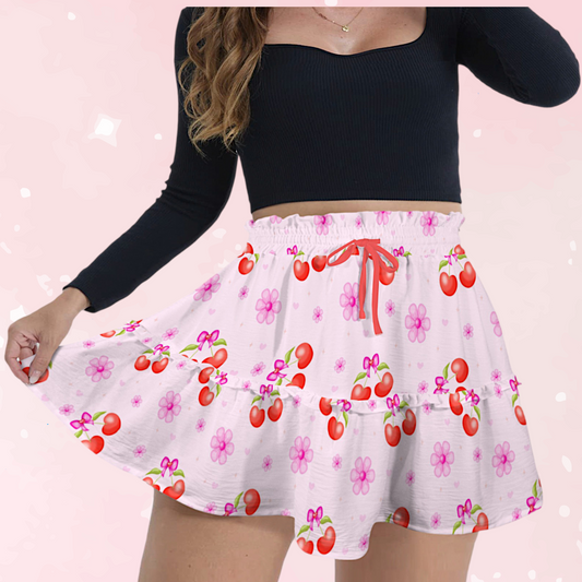 Cherry Pop Ruffle Skirt