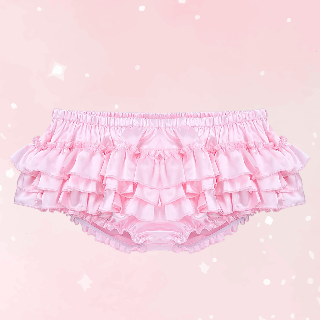 Sissy Ruffled Bloomer Panties – Satin (Colors)