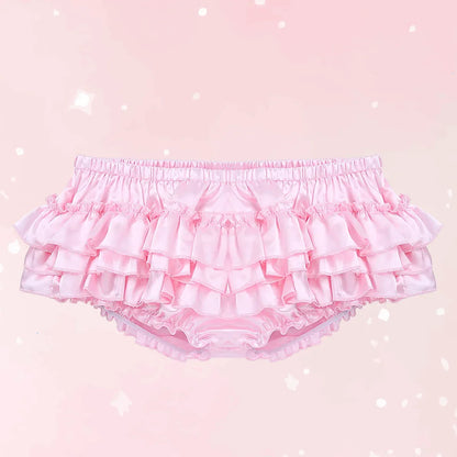 Sissy Ruffled Bloomer Panties – Satin (Colors) - Puppy's Aesthetics