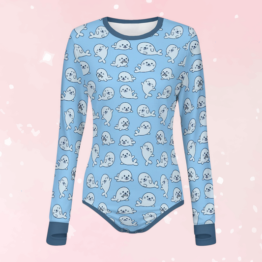 Baby Seal Long Sleeve CuddleSuit