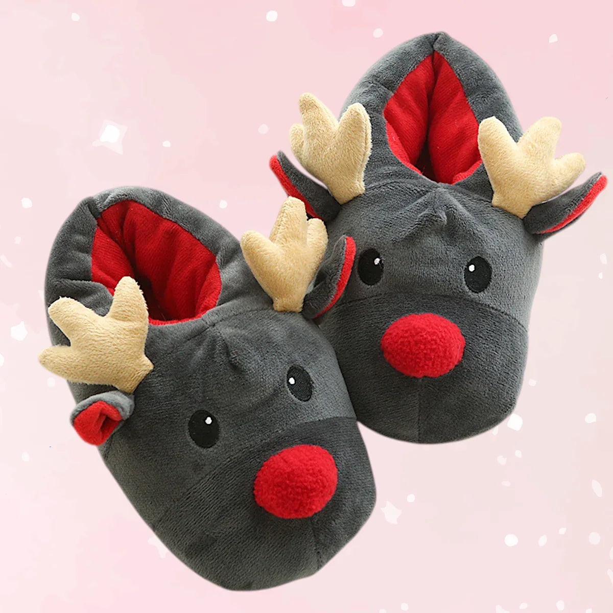 Rudy Snuggle Reindeer Unisex Slippers - Puppy's Aesthetics
