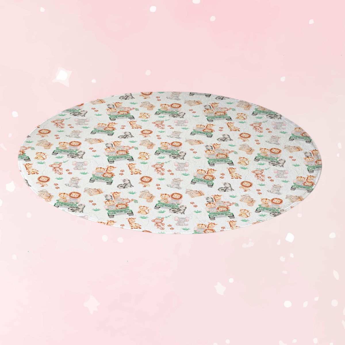 Sweet Safari Round Floor Mat