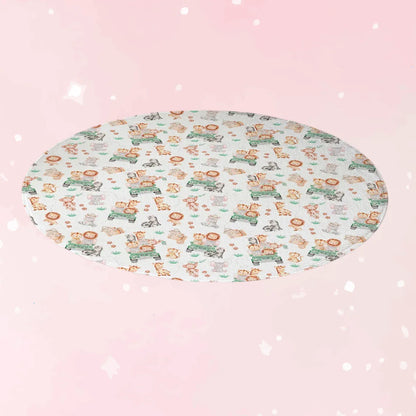 Sweet Safari Round Floor Mat - Puppy's Aesthetics