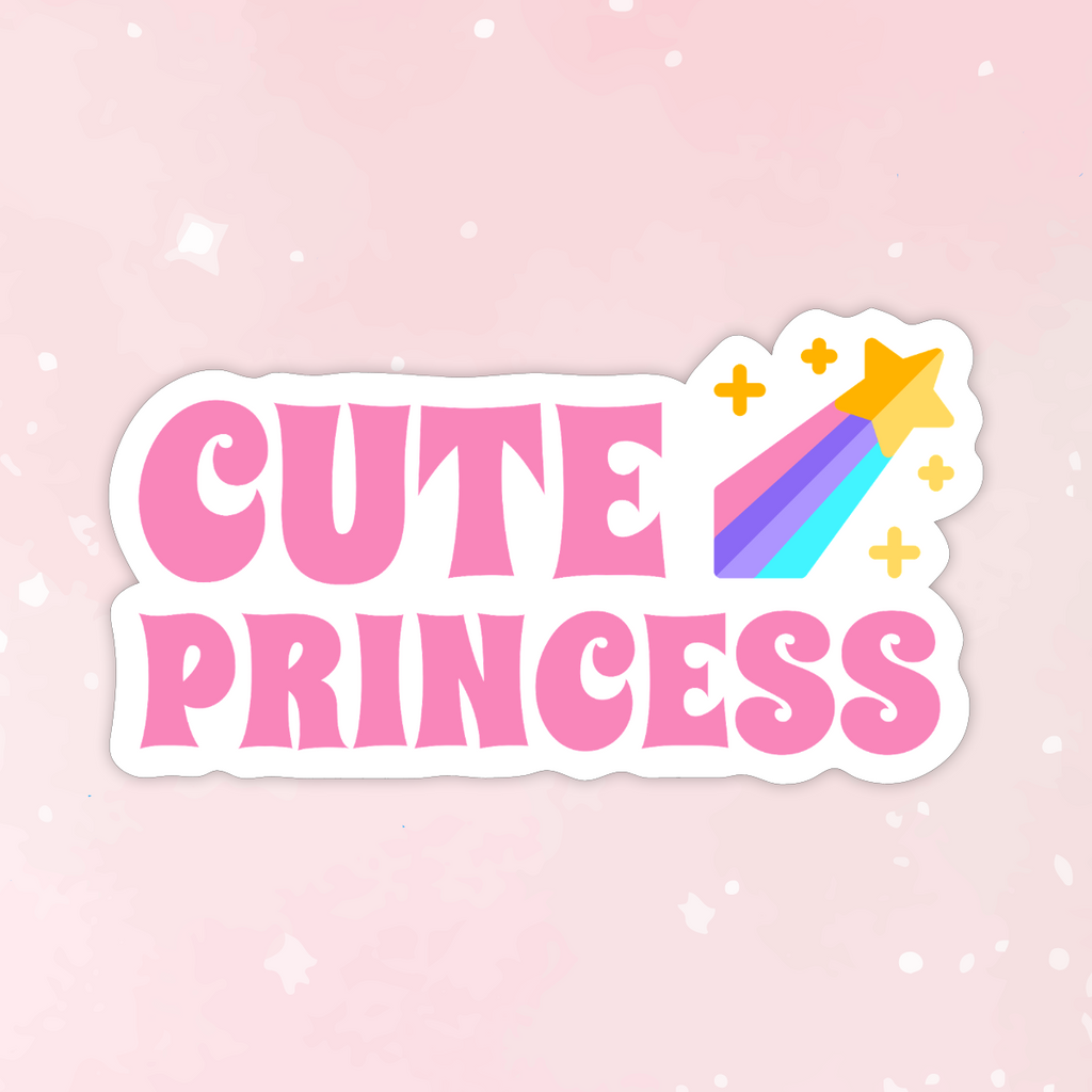 Cute Princess Rainbow Vinyl Sticker