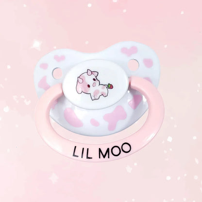 Adult Pacifier - Sweet Pink Cow - Puppy's Aesthetics