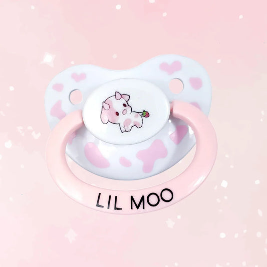 Adult Pacifier - Sweet Pink Cow - Puppy's Aesthetics