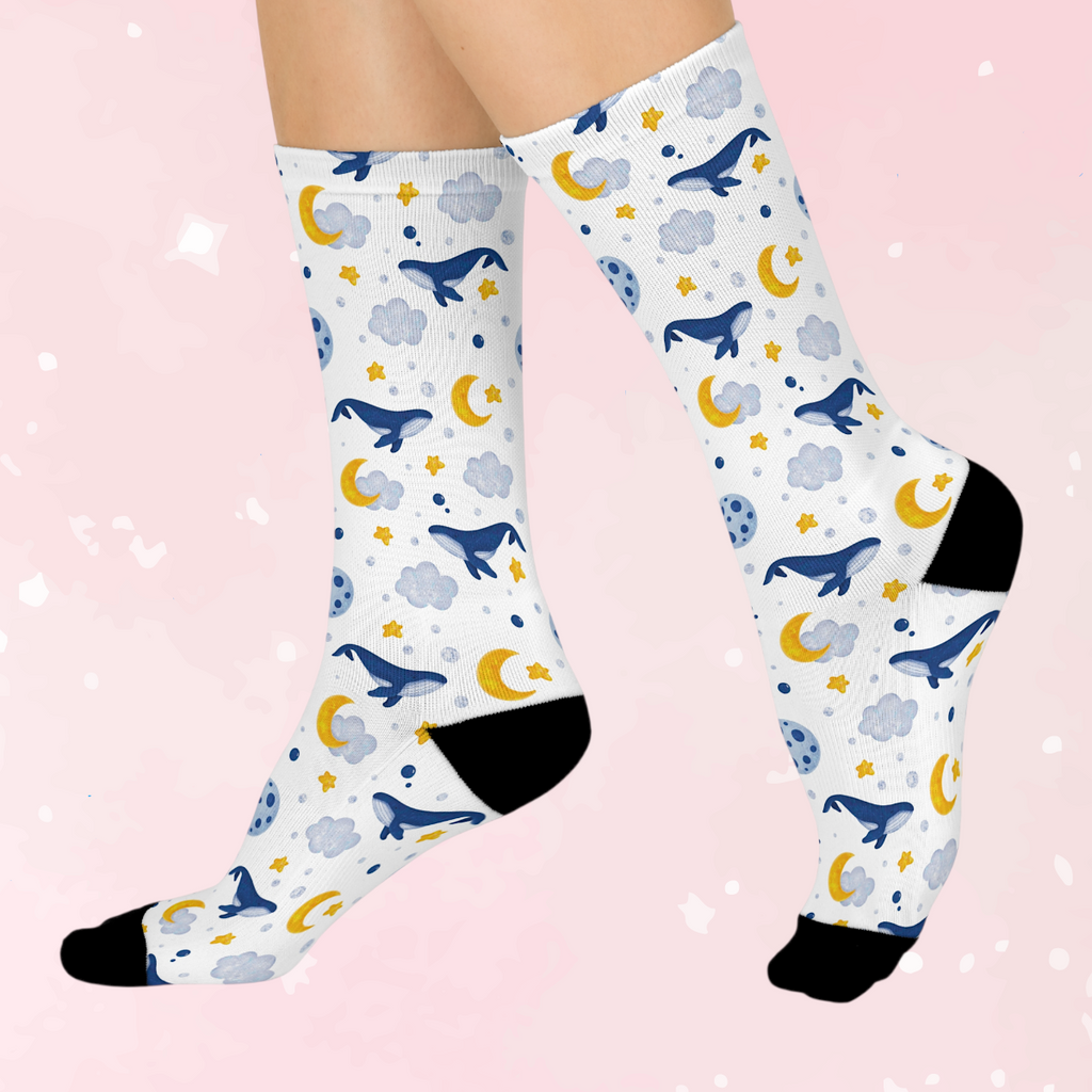 Sleepy Whale Dreams Crew Socks