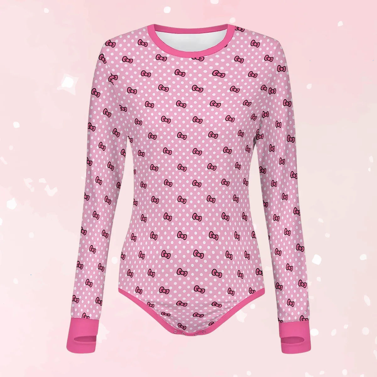 Sweet Bow Long Sleeve CuddleSuit - Puppy's Aesthetics