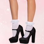 Diem Lace Ruffle Anklet Socks