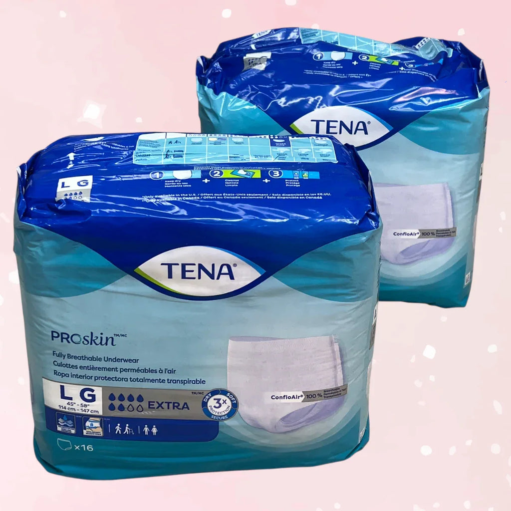 TENA (2 PACK LG) Proskin Adult Diapers - Puppy's Aesthetics