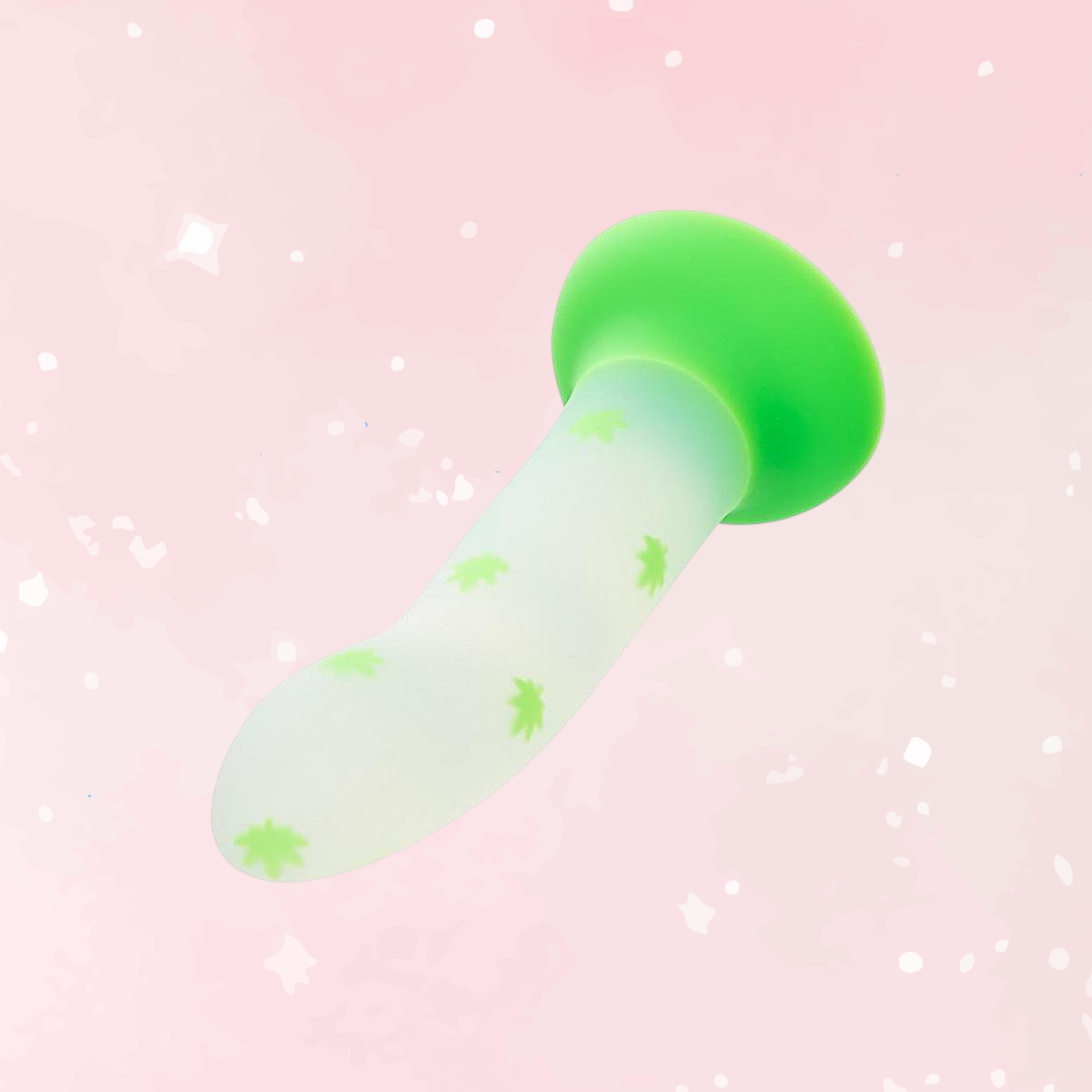 Stick Leaf Silicone Glow Dark Dildo