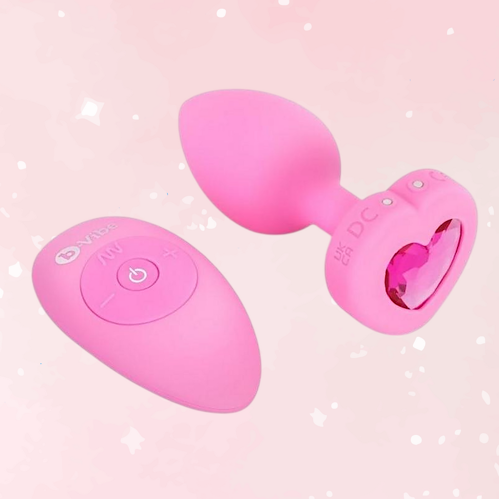 B-Vibe Vibrating Remote Control Heart Plug