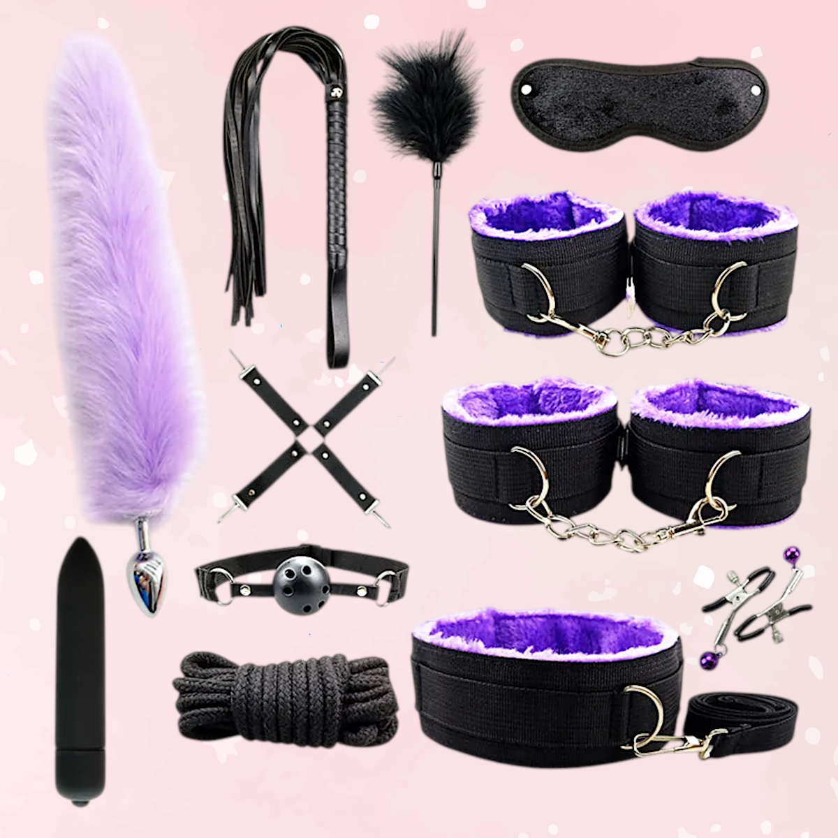 Adult BDSM Erotic Bondage Kit (Colors)