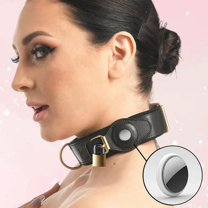 Leather Tracking Collar for Your Curious Sub - Puppy's Aesthetics