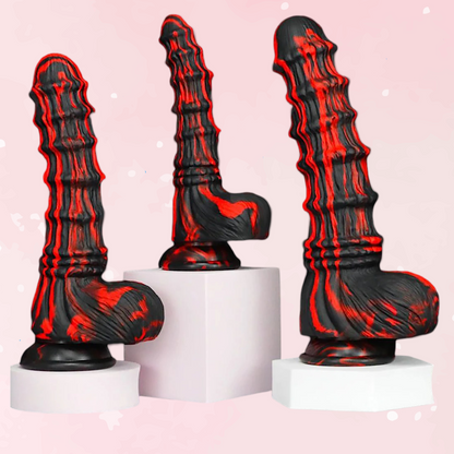 Dark Crimson Fantasy Monster Dildo